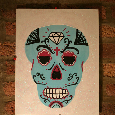 Hand-painted sugar skull