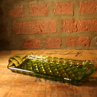Small Vintage Glass Plant Tray - Thumbnail 1