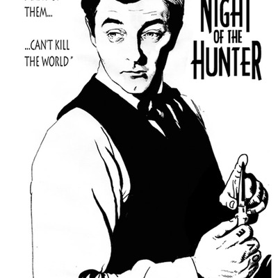 Mitchum - night of the hunter art print 