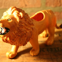 Large Plastic Animal Planter with Succulent/Cactus