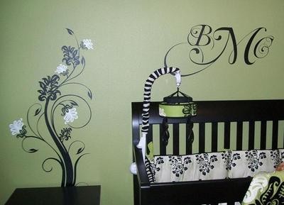 Bella Tree Wall Decal with Flowers