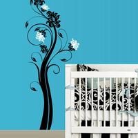 Bella Tree Wall Decal with Flowers - Thumbnail 1