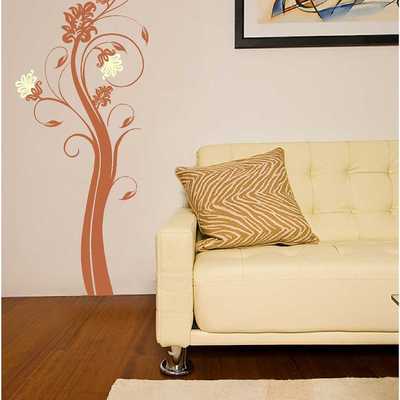 Bella tree wall decal with flowers