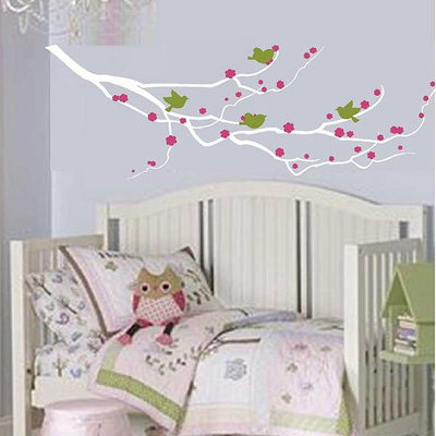 Cherry blossom with birds 3 color- wall decals