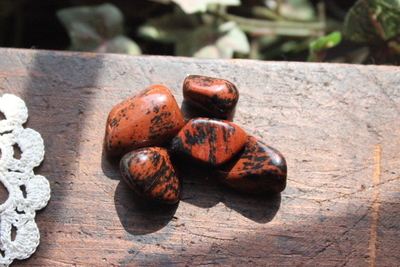 Tumbled Mahogany Obsidian