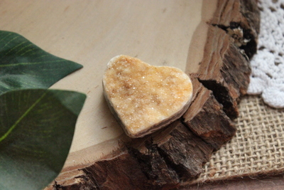 Agate Druzy Heart
