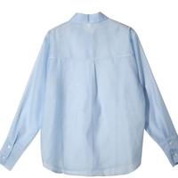Pastel Blue See-through Blouse - Thumbnail 3