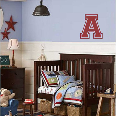 Varsity initial wall decal