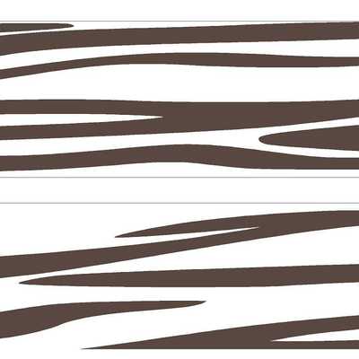 Zebra print large pkg. wall decals