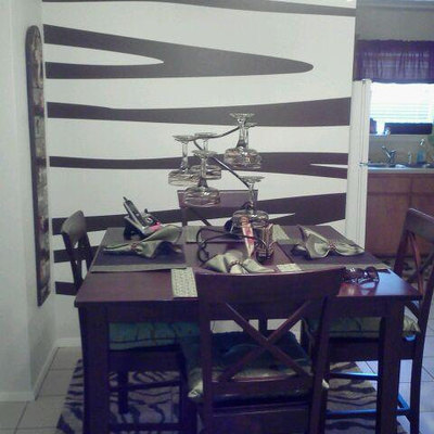 Zebra print small pkg. wall decals