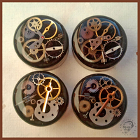 Classic Steampunk Watch Parts Plugs for Stretched Ears - Thumbnail 3