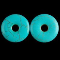 Tuquoise Howlite Stone Donut Ear Weights for Stretched Ears - Thumbnail 4