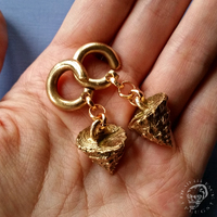 Ear weights - Bronze Shells Tectarius Coronatus - Thumbnail 1