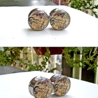 Cream Steampunk Watch Parts Plugs - Thumbnail 1