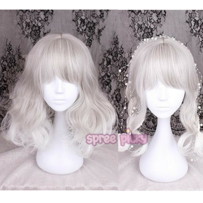 Silvery grey lolita curl wig sp166825 - Thumbnail 1