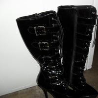 〖Sold Out〗T3N TH1RTY ONE Lace Up Black Buckle Boots Sz. 7 - Thumbnail 1