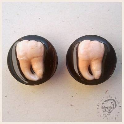 Wisdom tooth plugs for stretched ears