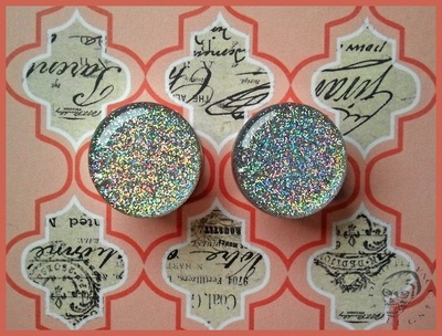 Silver Hologram Glitter Plugs for Stretched Ears