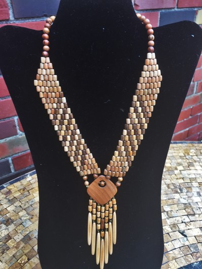 Wooden Woven Necklace