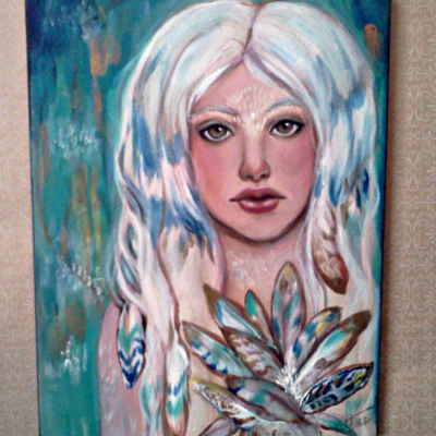 Athena * 11x14 mixed media on canvas