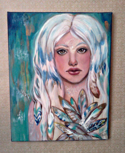 Athena * 11x14 mixed media on canvas