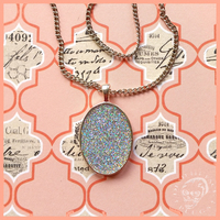 Necklace Silver Hologram Glitter - customized lenght - Thumbnail 1