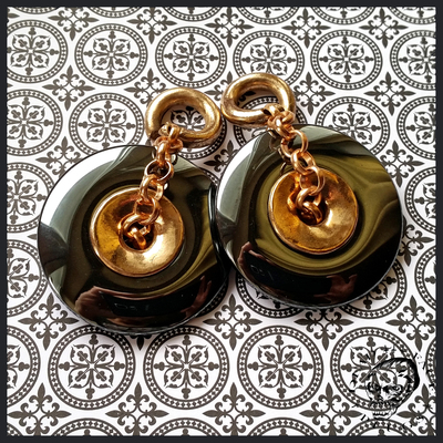 Hematite stone donut ear weights for stretched ears