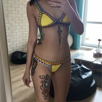 Perfect Details Reversible Bikini Set in Yellow/Black - Thumbnail 3