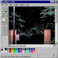 UNISEX VAPORWAVE WINDOW 98 16 BIT PAINT T SHIRT  - Thumbnail 1