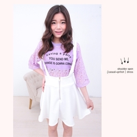 Harajuku cute candy-colored College Wind waist strap dress - Thumbnail 3