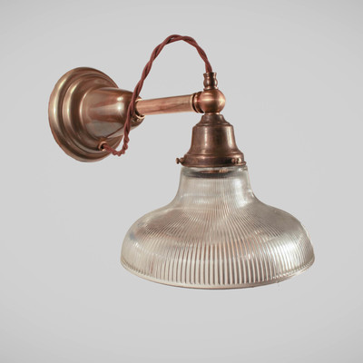 Vintage industrial wall sconce - early electric victorian antique wall light - steampunk lamp - bedside cafe bar library light