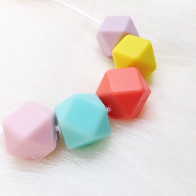 Rainbow sherbet teething necklace