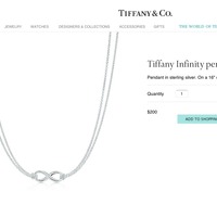100% Authentic Tiffany & Co Infinity Pendant - Thumbnail 3