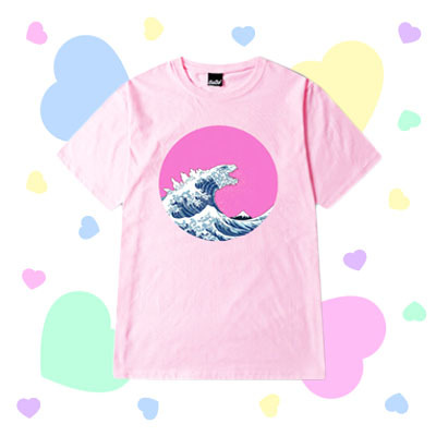 KANAGAWA WAVE TEE (PINK)