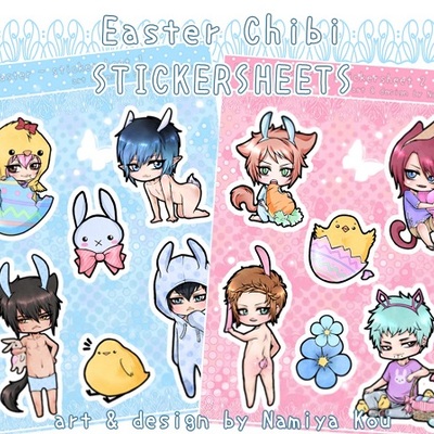 Easter sticker sheets (ocs)