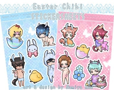 Easter Sticker Sheets (OCs)