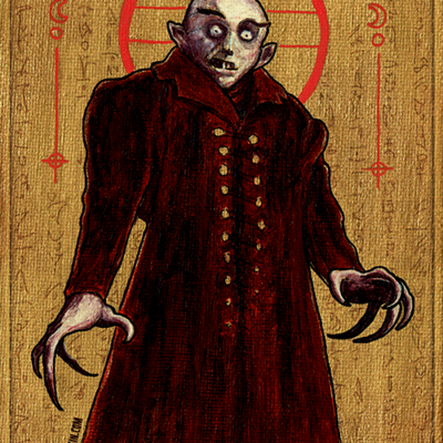Religious horror icon - nosferatu: count orlok - 5"x7" print