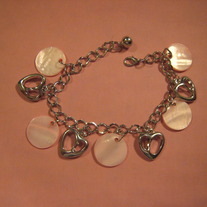 Pink Shell Charm Bracelet