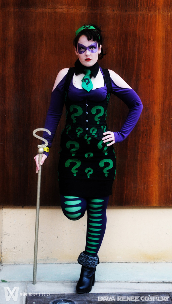 Female Riddler with Staff Cosplay 11x17 Print