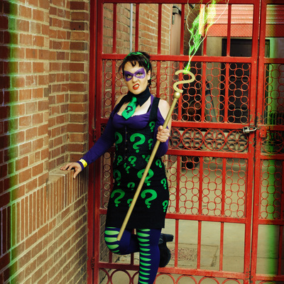 Female riddler zap cosplay 11x17 print