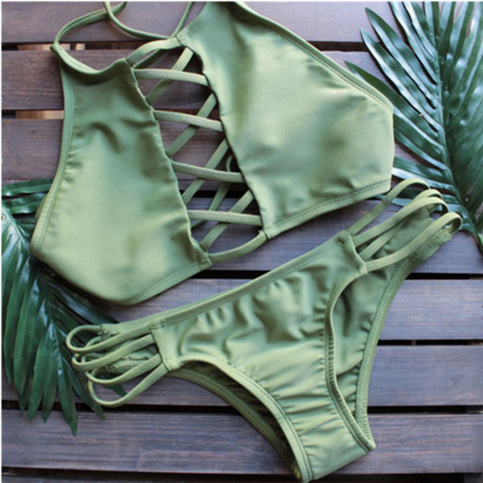 Heart Rush Bikini in olive