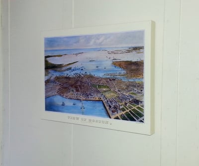 Canvas Gallery Wrap of any map listed in our shop, Giclée, Framed Canvas Print