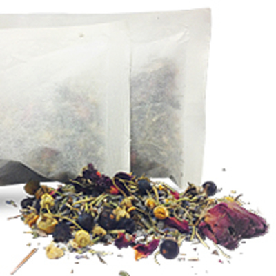 Bath tea with spa salts