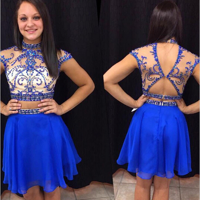 2 pieces see through homecoming dress, see through homecoming dress, short homecoming dress, best homecoming dress, dresses for homecoming,bd1607025