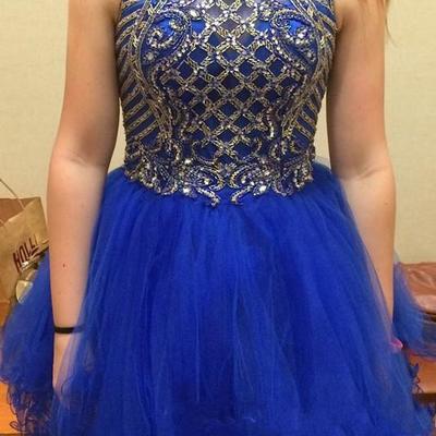 Royal blue homecoming dresses,  cheap homecoming dress, tulle homecoming dresses, dresses for homecoming bd1607026