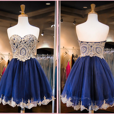 Royal blue homecoming dress, sweet heart prom dress, short prom dress,gorgeous homecoming dress, junior homecoming dress, bd1607040