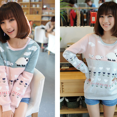 Harajuku sheep spell color sweater