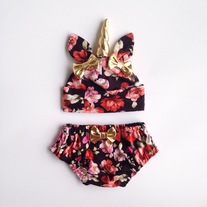 Unicorn Hat & Bloomers Set- Floral 