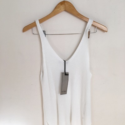 White knit tank