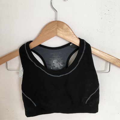 Graphic crop muscle tank